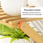 4-Layer Balcony Living Room Collapsible Solid Wood Flower Stand Potted Planting Shelves, Length: 50cm - Image 4