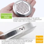 10pcs Bevel Surface 19mm Cabinet Round Air Vent Stainless Steel Louvered Grille Cover Vents with Little Holes - Image 3