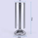Stainless Steel Wire Drawing Thickened Column Sofa Furniture Cabinet Foot, Height: 150mm - Image 2