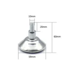 20 PCS Horn Shaped Adjustable Foot Pad, M8 (Wire Length) 20-59mm Bottom - Image 2