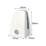 Flat Shape Aluminum Alloy Office Desktop Screen Fixing Clip Partition Clip (White) - Image 2
