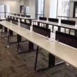 Flat Shape Aluminum Alloy Office Desktop Screen Fixing Clip Partition Clip (Silver) - Image 3