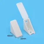 100 PCS Plastic Thickened Corner Connector Furniture Right Angle Board Bracket with Cover, Size: L - Image 2