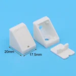 200 PCS Plastic Thickened Detachable Corner Connector Furniture Right Angle Board Bracket with Cover, Size: S (White) - Image 2