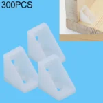 300 PCS Plastic Thickened Detachable Corner Connector Furniture Right Angle Board Bracket without Cover, Size: S (Transparent)
