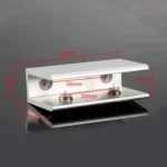 Double Hole Aluminum Alloy Glass Fixing Clip, L, 12mm - Image 2