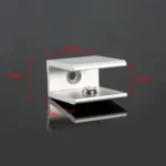 10 PCS Single Hole Aluminum Alloy Glass Fixing Clip, S, 12mm - Image 2