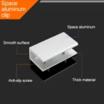 10 PCS Single Hole Aluminum Alloy Glass Fixing Clip, S, 12mm - Image 3