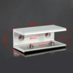 Double Hole Aluminum Alloy Glass Fixing Clip, L, 16mm - Image 2