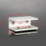 Double Hole Aluminum Alloy Glass Fixing Clip, L, 18mm - Image 2