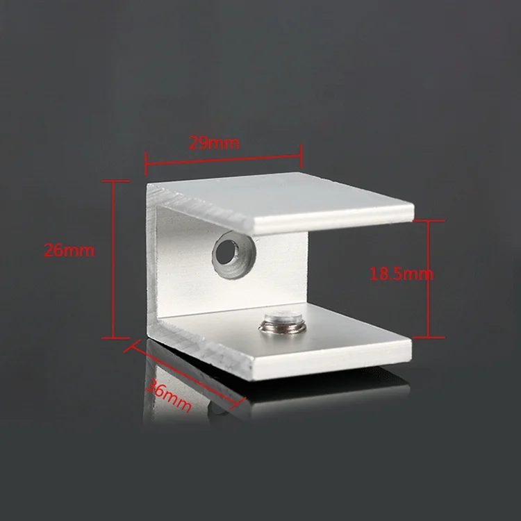OG7090_1.webp 10 PCS Single Hole Aluminum Alloy Glass Fixing Clip, S, 18mm - Image 2