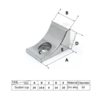 30 PCS Large Right Angle Thickened Zinc Alloy Bright Layer Sucker Plate Bracket, Weight: 12.2g - Image 3