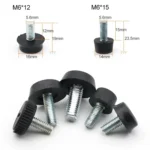 100 PCS Adjustable Foot Pad Furniture Screw Support Stub, M6x12 - Image 3