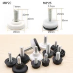 40 PCS Adjustable Foot Pad Furniture Screw Support Stub, M8x25 - Image 3