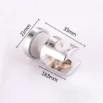 10 PCS Zinc Alloy Bright Fixed Bracket Connection 8mm Cylindrical Glass Fixing Clamp with Base - Image 2