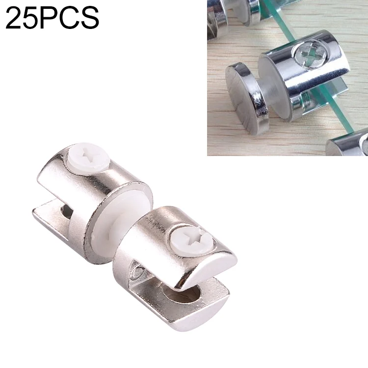 OG7128.webp Zinc Alloy Bright Fixed Bracket Connection 8mm Double-sided Glass Fixing Clamp - Image 1