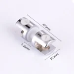 10 PCS Zinc Alloy Bright Fixed Bracket Connection 10mm Cylindrical Double-sided Glass Fixing Clamp - Image 2
