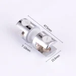 10 PCS Zinc Alloy Bright Fixed Bracket Connection 12mm Cylindrical Double-sided Glass Fixing Clamp - Image 2