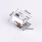 15 PCS Zinc Alloy Bright Fixed Bracket Connection 12mm Cylindrical Glass Fixing Clamp - Image 2