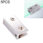 Zinc Alloy Bright Fixed Bracket Connection 12mm Rectangular Glass Fixing Clamp
