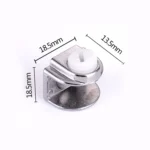 30 PCS Zinc Alloy Bright Fixed Bracket Connection Single Hole Semicircle Glass Fixing Clamp - Image 2