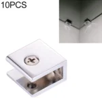 10 PCS Zinc Alloy Bright Fixed Bracket Connection Square Glass Fixing Clamp, Size: S