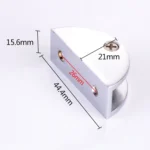 10 PCS Zinc Alloy Bright Fixed Bracket Connection Semicircle Glass Fixing Clamp, Size: M - Image 2