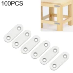 100 PCS Stainless Steel Connection Code Straight Connecting Piece, Number: 2