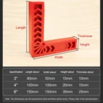 3 Inch Plastic 90 Degree Woodworking Auxiliary Positioner Square Ruler Fixing Tool - Image 5