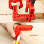 4 Inch Plastic 90 Degree Woodworking Auxiliary Positioner Square Ruler Fixing Tool - Image 6