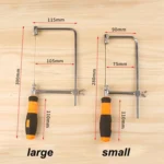 U Shape Hacksaw with Blades for Metal / Wood / Plastic Tube / Wire DIY Hand Tool Portable Woodworking Saw, Width: 105mm - Image 3