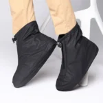 Fashion PVC Non-slip Waterproof Thick-soled Shoe Cover Size: L - Image 2