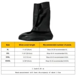 High Tube Rainproof Snowproof Adult Shoe Cover Size: XXXXL - Image 7