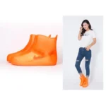 Fashion Integrated PVC Waterproof Non-slip Shoe Cover with Thickened Soles Size: 40-41 - Image 3