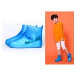 Fashion Integrated PVC Waterproof  Non-slip Shoe Cover with Thickened Soles Size: 44-45 - Image 3
