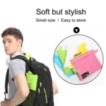 Fashion Adult Lightweight EVA Transparent Frosted Raincoat Big Hat With Pocket Size: L - Image 5