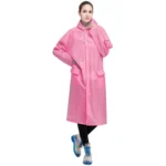 Fashion Adult Lightweight EVA Transparent Frosted Raincoat Big Hat With Pocket Size: XL - Image 2