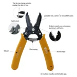 BEST-5021 0.6 ~ 2.6mm Portable Crimper Cable Stripping Wire Stripping Pliers - Image 4