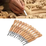WLXY 12 PCS / Set Wood Carving Chisels Knife Basic Woodcut Working Handmade Rubber Stamps Hand Tools