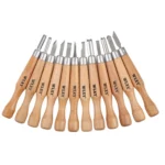 WLXY 12 PCS / Set Wood Carving Chisels Knife Basic Woodcut Working Handmade Rubber Stamps Hand Tools - Image 3
