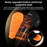 MOTOLSG 2 in 1 Knee Pads Motorcycle Bicycle Riding Warm Fleece Soft Protective Gear with CE Protector - Image 5
