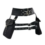 FBG003BK Ladies PU Leather Waist Bag, Size: 23 x 19.5cm, Strap Length: 130cm - Image 3