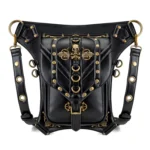 FHG131BK Skull Head Decoration Multi-function PU Leather One-shoulder Crossbody Bag Waist Bag for Ladies - Image 2