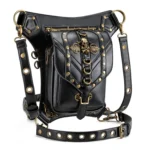 FHG131BK Skull Head Decoration Multi-function PU Leather One-shoulder Crossbody Bag Waist Bag for Ladies - Image 3