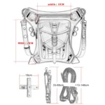 HG064 One-shoulder Bag Cross-body Bag Outdoor Mobile Phone Waist Bag for Ladies - Image 4