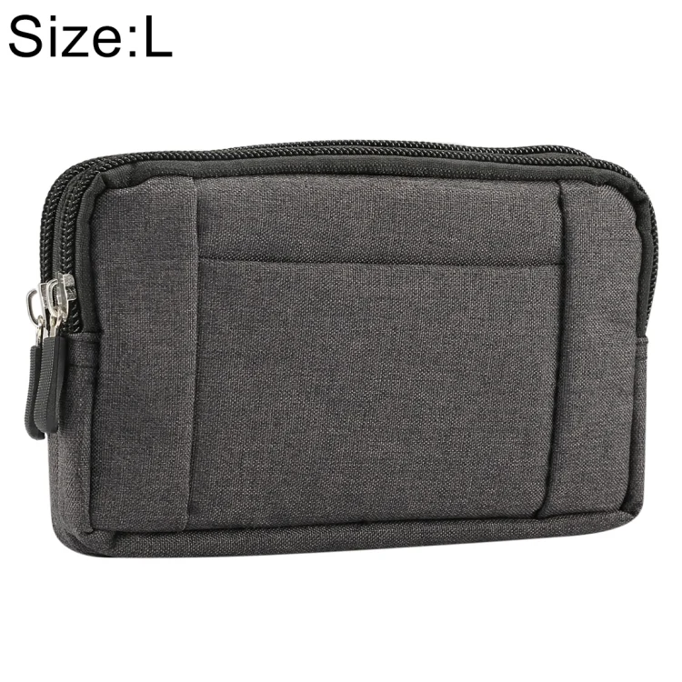Sports Denim Universal Phone Bag Waist Bag for 5.5~6.3 inch Smartphones, Size: L