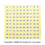 20 PCS Round Shape Number Sticker Shoe Size Label, Number 0-99 - Image 2