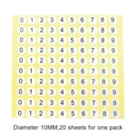 20 PCS Round Shape Number Sticker Shoe Size Label, Number 0-9 - Image 2