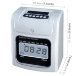 LCD Screen Electronic Time Clock Paper Card English Attendance Machine Punch Machine, Support Music Bell - Image 2
