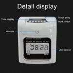 LCD Screen Electronic Time Clock Paper Card English Attendance Machine Punch Machine, Support Music Bell - Image 3